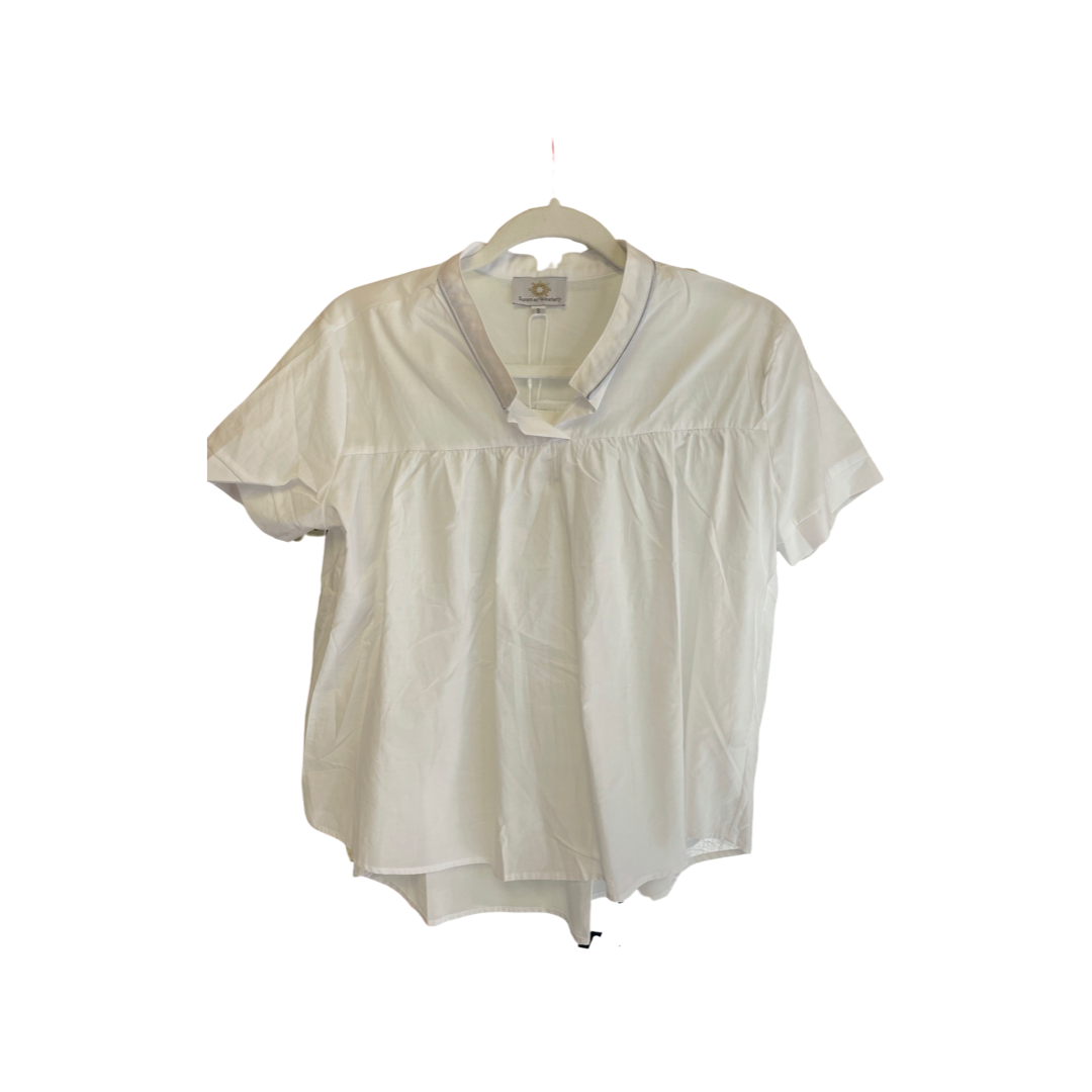 Apparel- Summer Weatherly White Pajama Shirt