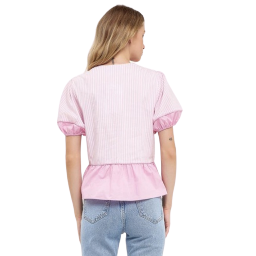 Apparel- English Factory Contrast Detail Top