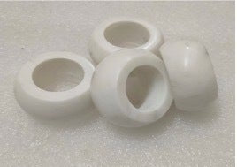 Marble Collection- Napkin Rings 2” White