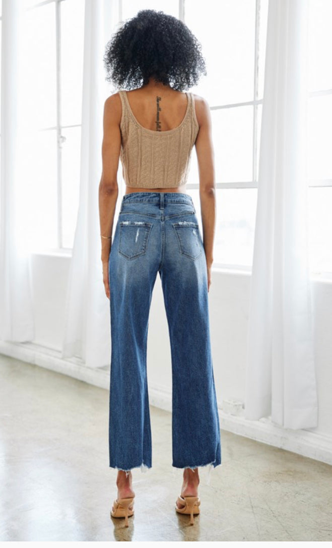 Apparel- Kan Can.High Rise Slim Straight Leg Jeans