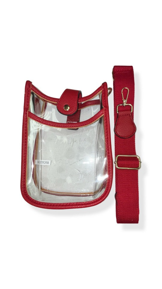 Bags- M&E Game Day Clear Vinyl Crossbody Small