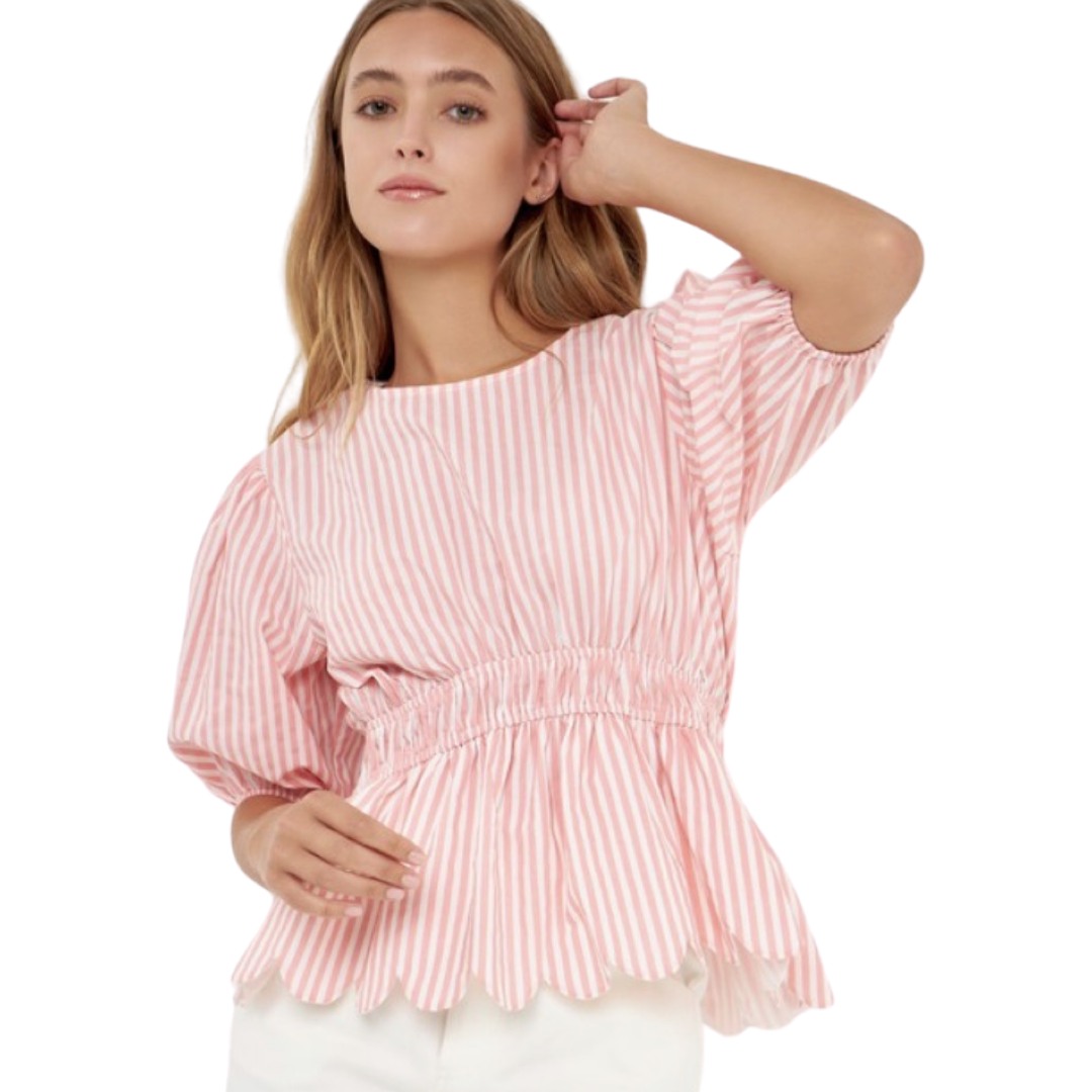 Apparel- English Factory Striped Woven Blouse