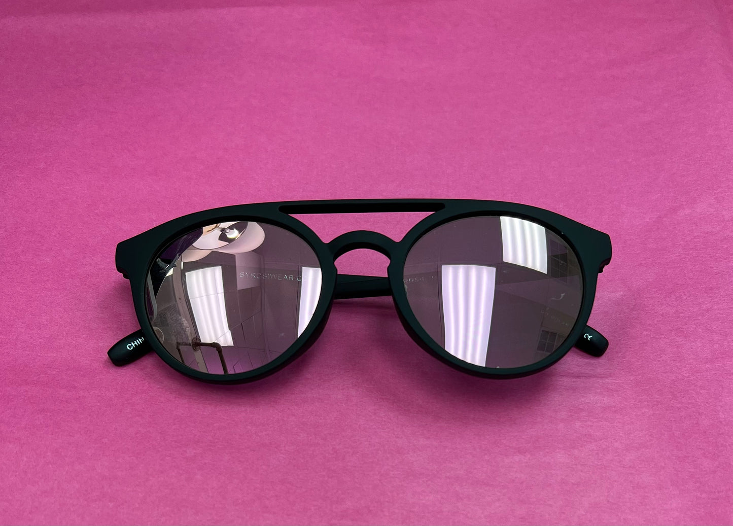 Sunglasses- Byrds-i Adult Round Black Aviators