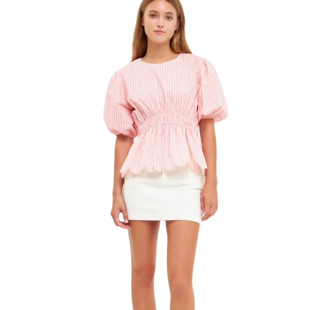 Apparel- English Factory Striped Woven Blouse