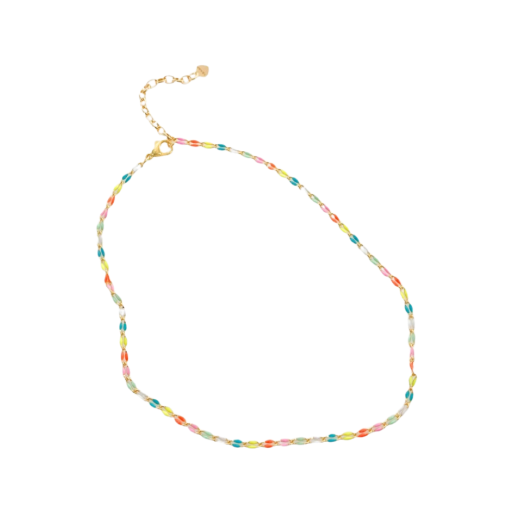 Necklaces- M&E Bling 14” Dainty Enamel Chain