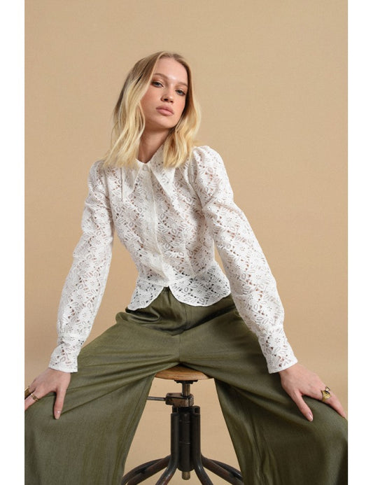 Apparel- Molly Bracken Pretty Lace Shirt