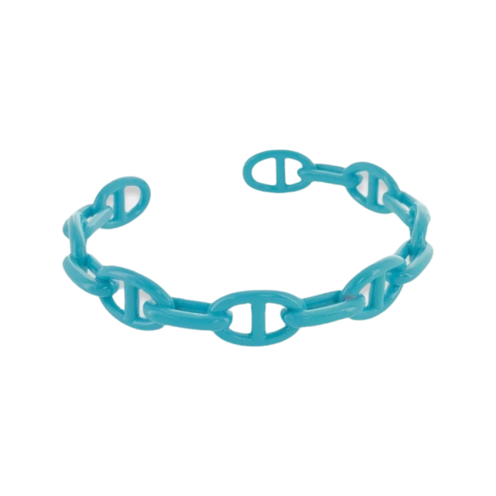 Bracelets- M&E Bling Curb Chain Link Cuffs