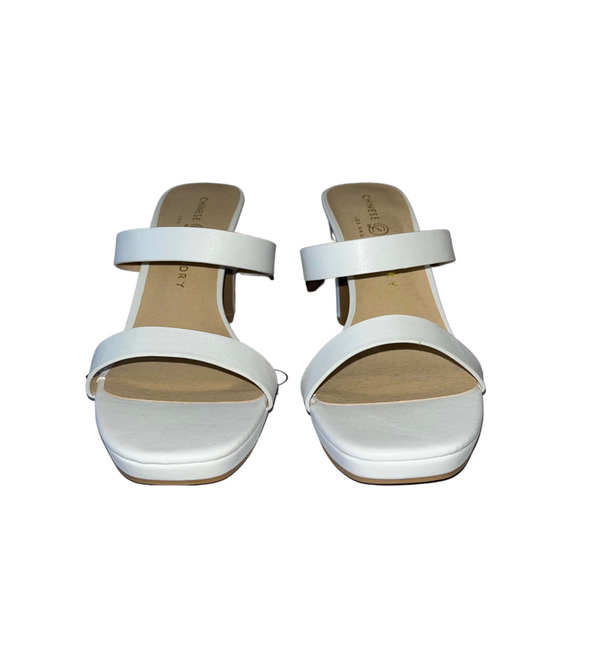 Shoes- Chinese Laundry Tete Heels in Smooth White