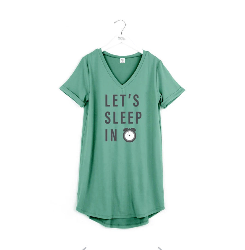 Apparel- Hello Mello Let’s Sleep In Sleep Shirt