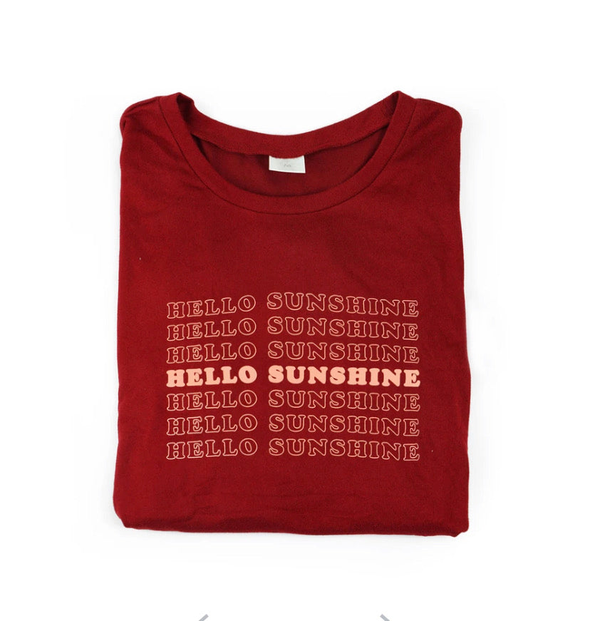 Apparel- Hello Mello Best Day Ever- Hello Sunshine Lounge Top