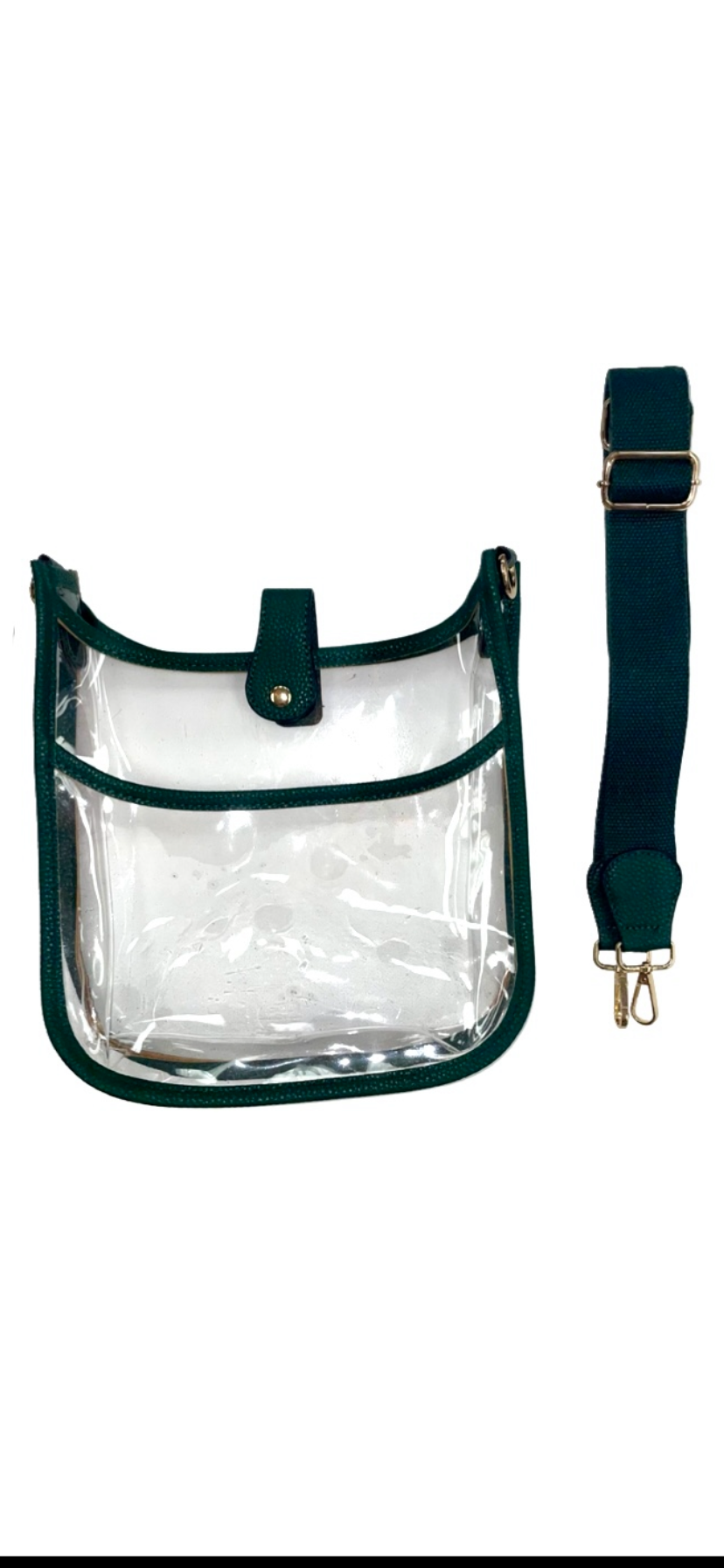 Bags- M&E Game Day Clear Vinyl Crossbody Large