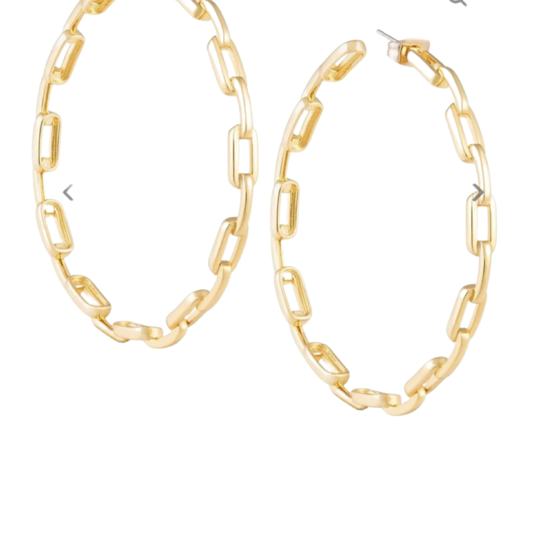 Earrings- Sahira Design Kaye Link Hoops