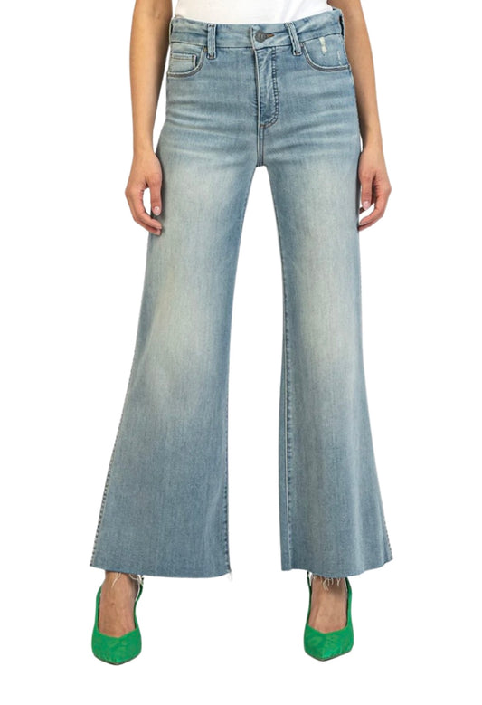 Apparel- Kut From The Kloth Meg Fab Wide Leg Raw Edge Jeans