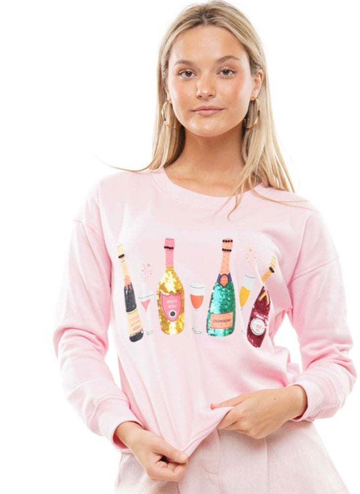 Apparel- Why Dress Wine Glass Sweater