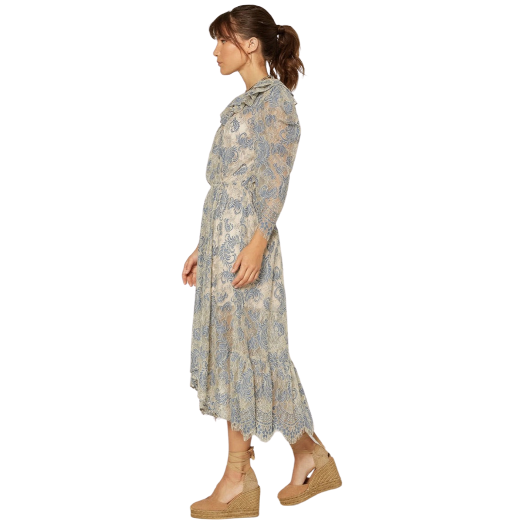 Apparel- Current Air Floral Lace Midi Dress