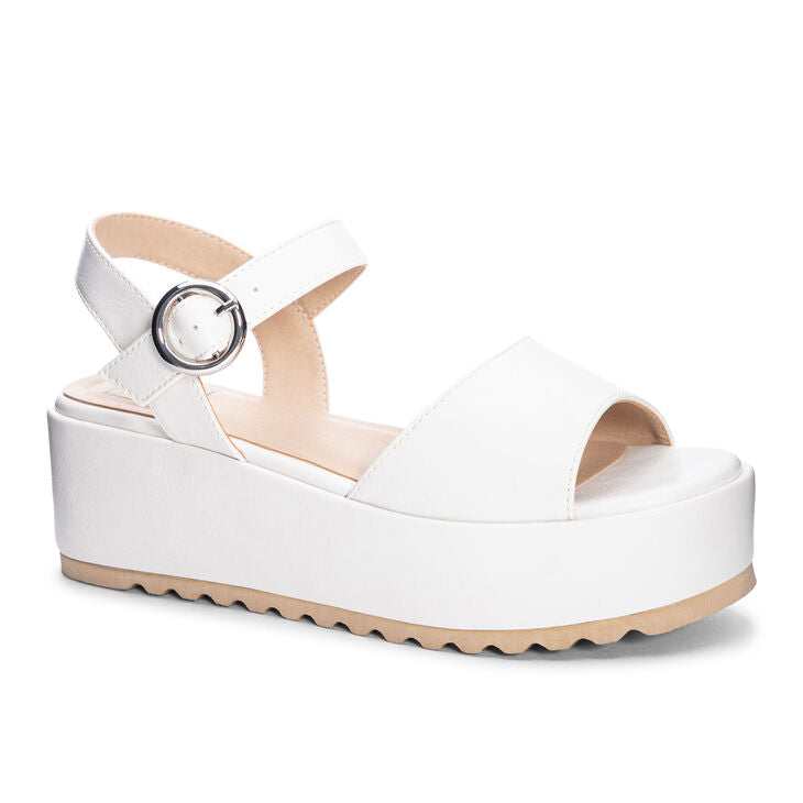 Shoes- Chinese Laundry Jump Out Sandal in White