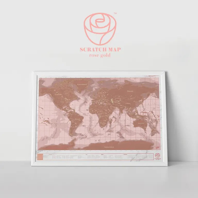 Scratch Maps- Rose Gold Edition