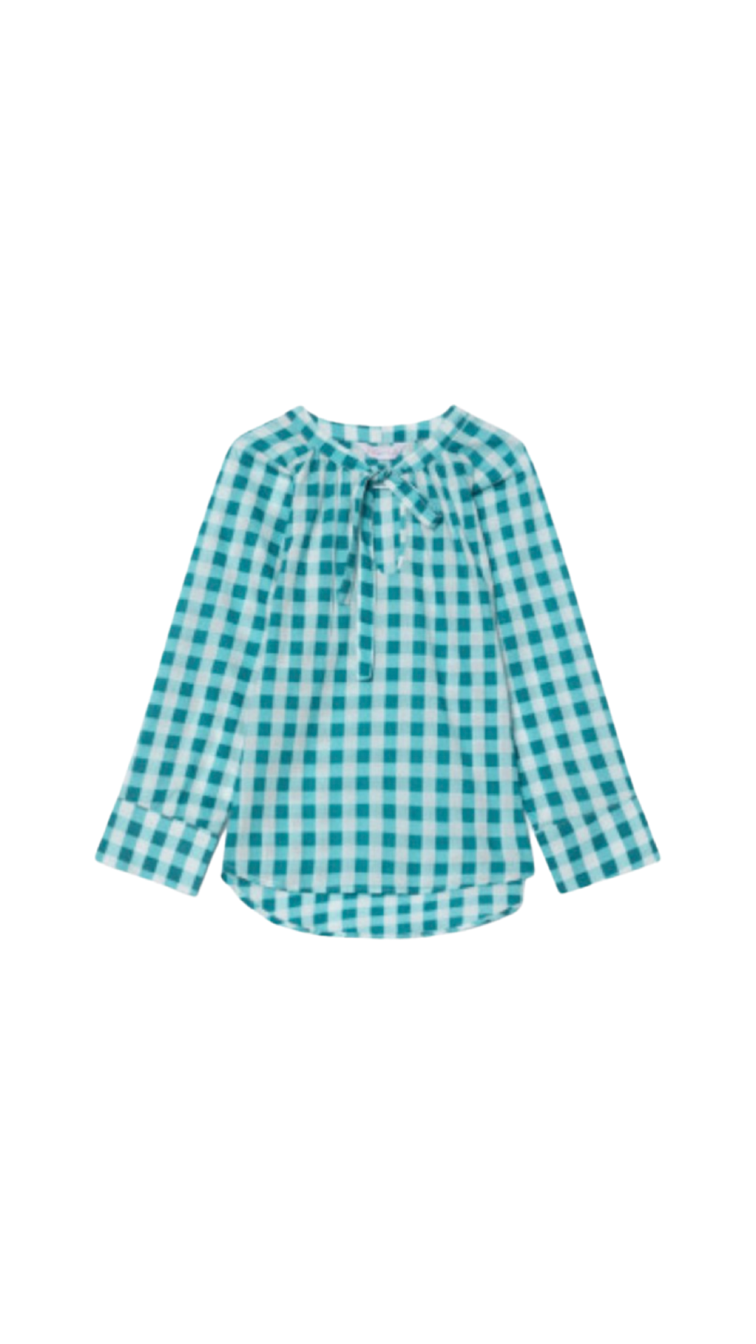 Apparel- Compania Fantastica Blue Gingham Long Sleeve Top