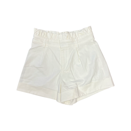Apparel- TCEC Ruffle Zip Shorts Cream
