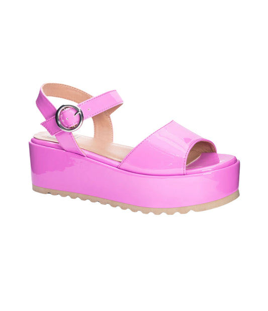 Shoes- Chinese Laundry Jump Out Sandal in Hot Pink