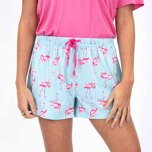 Apparel- Royal Standard Loungewear Flamingo Sleep Shorts