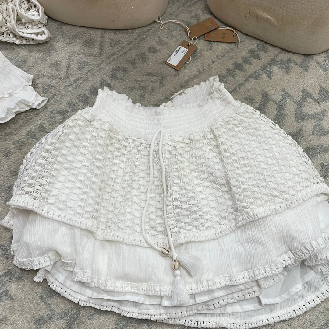 Apparel- Surf Gypsy White Skirt