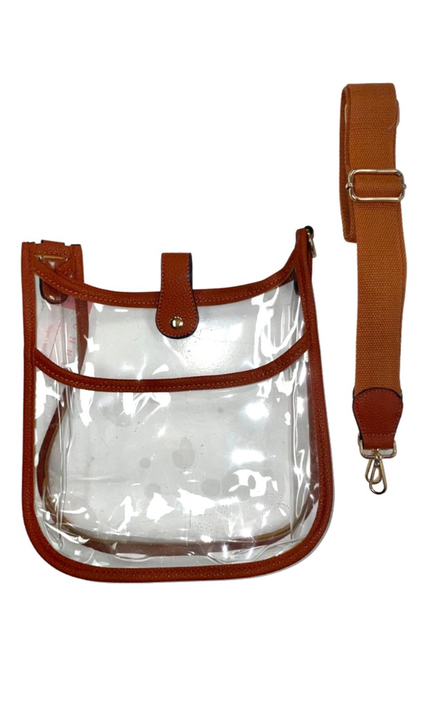 Bags- M&E Game Day Clear Vinyl Crossbody Large