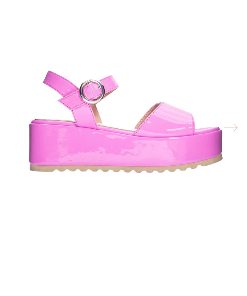 Shoes- Chinese Laundry Jump Out Sandal in Hot Pink