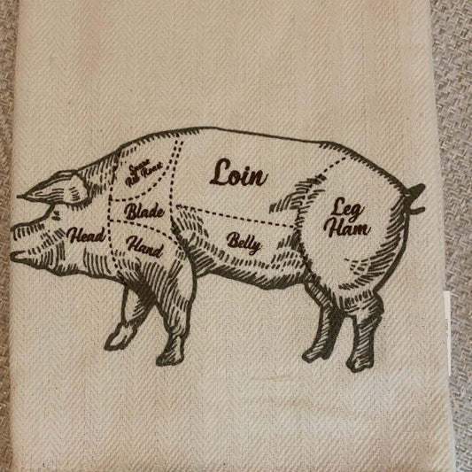 Hand Towels- Royal Standard Pork Cuts Cream/Multi 20x28