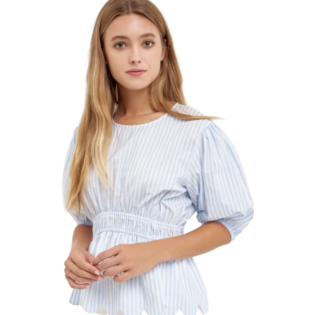 Apparel- English Factory Striped Woven Blouse