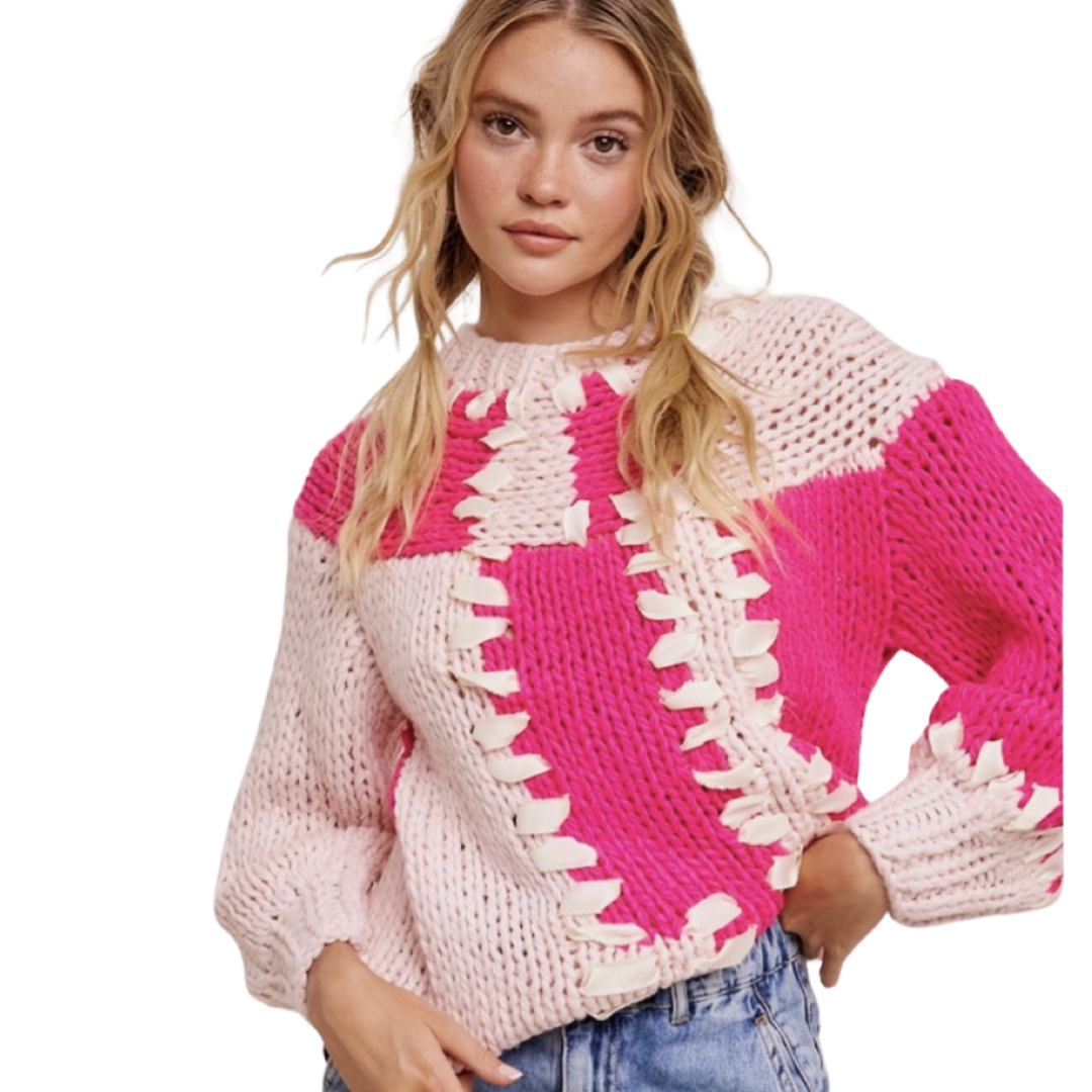 Apparel- Listicle Little Bit Of Everything Mixed Sweater