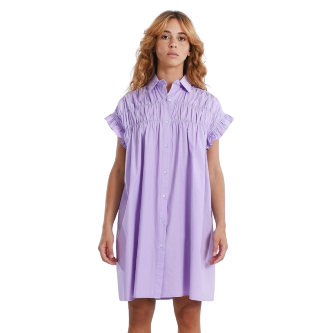 Apparel- Lili Sidonio Gathered Shirt Dress