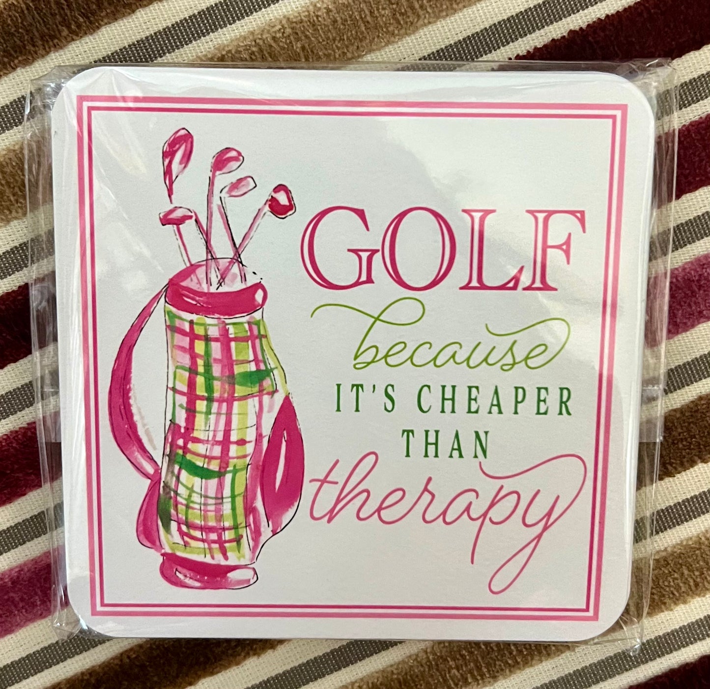 Home- Rosanne Beck Paper Coasters Golf Because It’s Cheaper Than Therapy