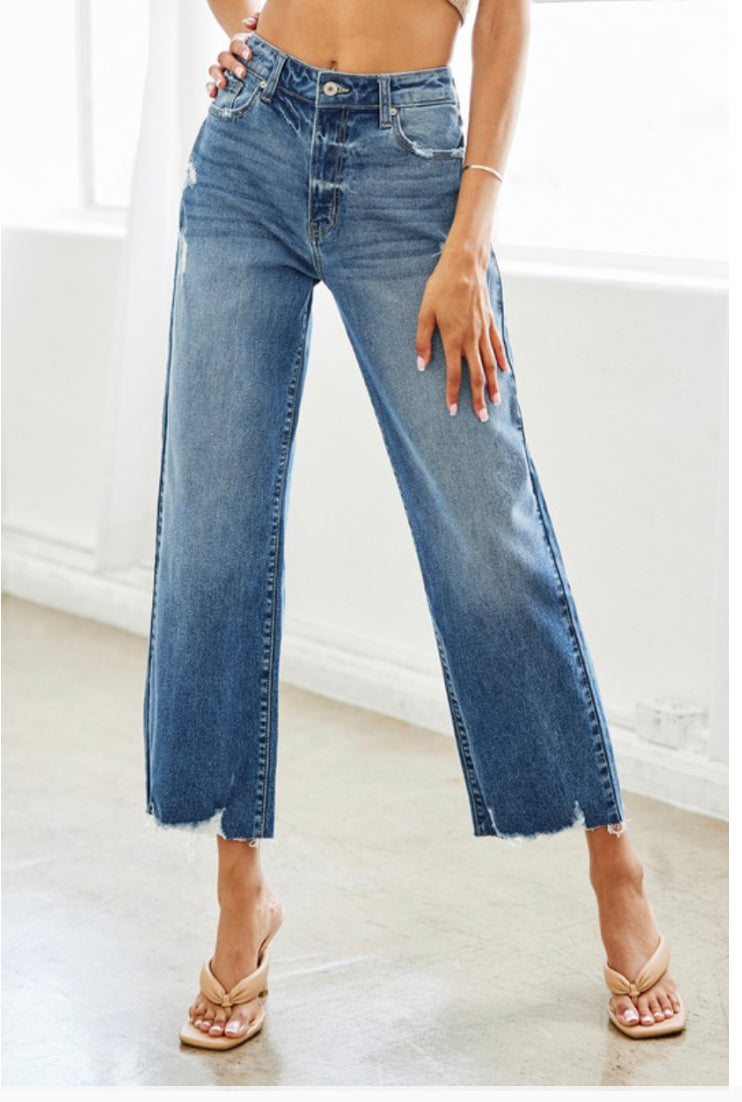 Apparel- Kan Can.High Rise Slim Straight Leg Jeans