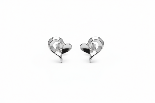 Earrings- M&E Bling Heart Shaped Studs