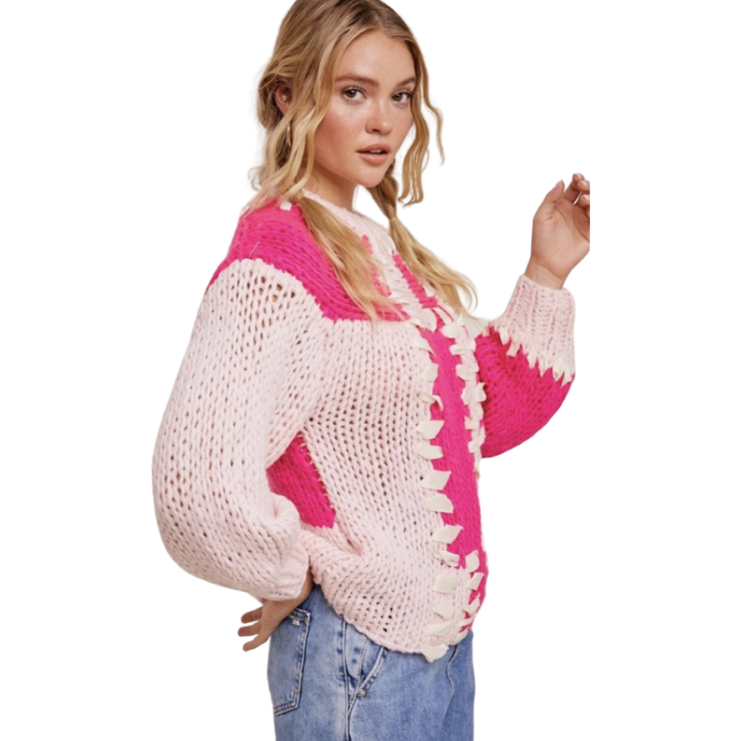 Apparel- Listicle Little Bit Of Everything Mixed Sweater