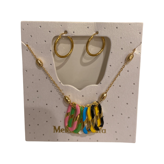 Melania Clara Material Girl Gold Oval Set