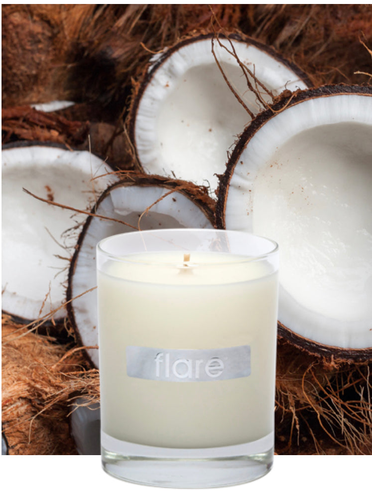 Flare Candles- Coconut Milk Soy Candle 50 Hour Burn