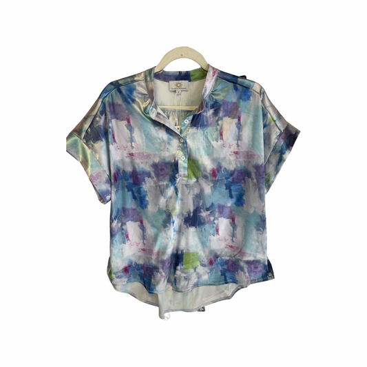 Apparel- Summer Weatherly Water Color Pajama Shirt